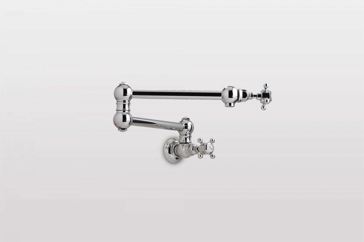 The Nicolazzi Provence Pot Filler Faucet comes in six finishes for $765-$1,185 at Ginger’s.