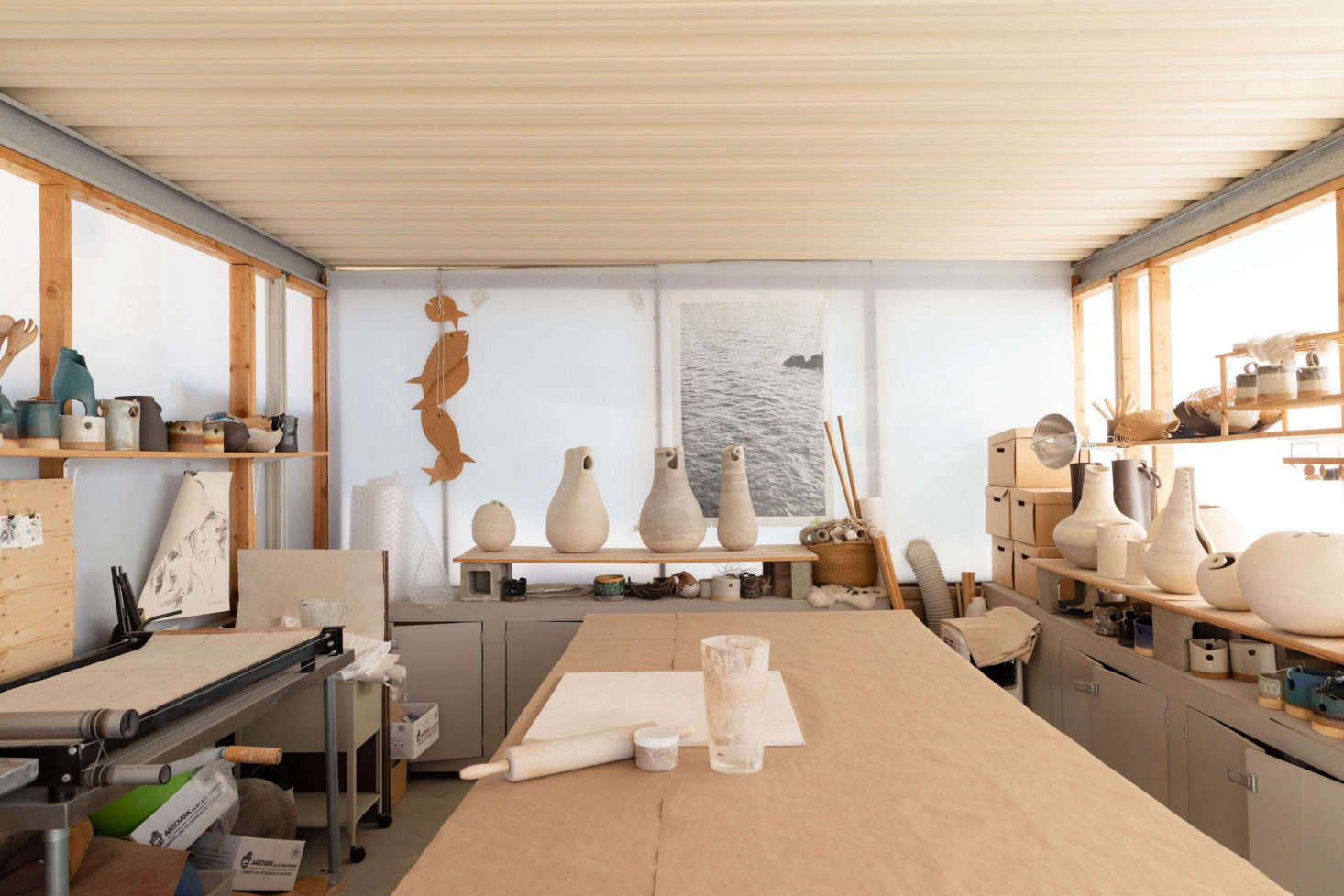Wilkinson turned the garage into her studio.