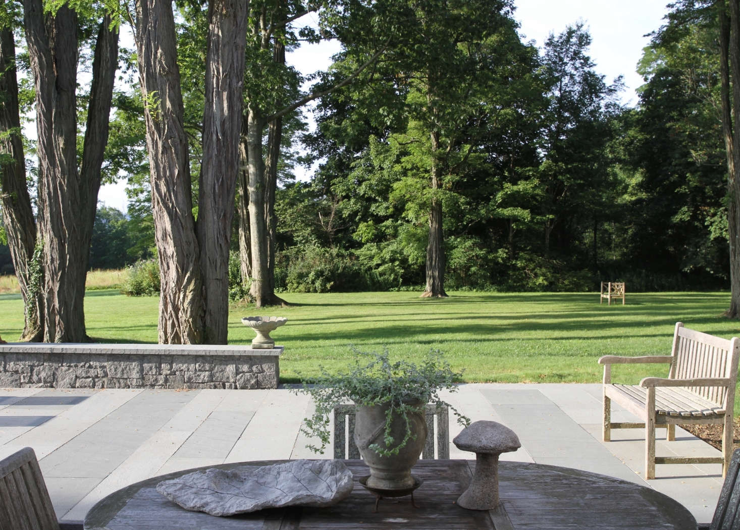 The patio. “We are dreaming up how and where we’ll put a pool and pool house this spring,” shares Scott.