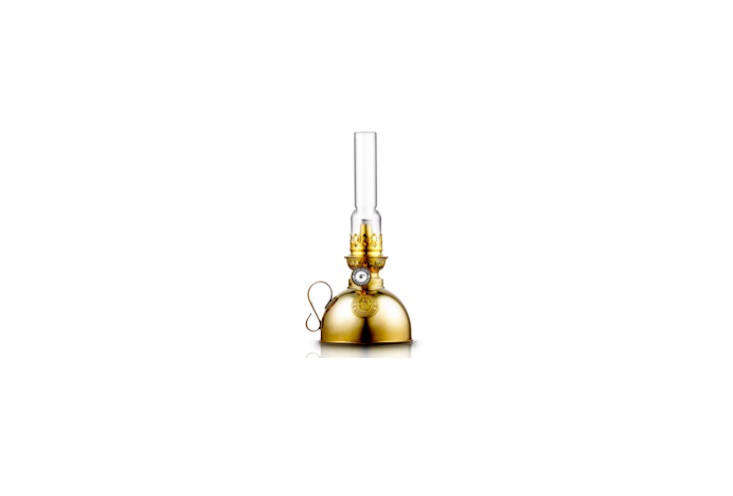 The Nattlampa Kerosene Lamp is modeled on the traditional paraffin lamps of the late 19th century; $132 at Royal Design.