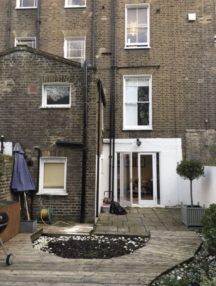 The old garden, pre-addition.