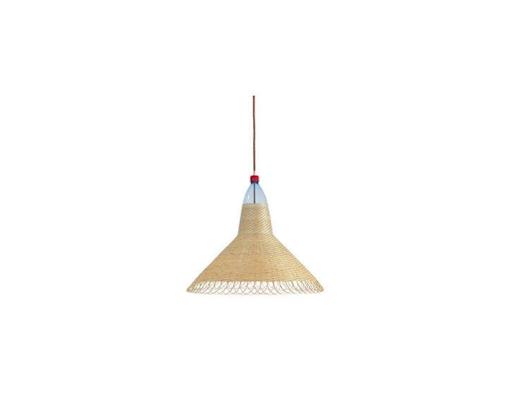 The PET Lamps are made of recycled plastic; 250 each at ACdO. (See Fantastic Plastic: Lamps Made from Recycled Soda Bottles and At Home with a Master of Recycling in Madrid.)