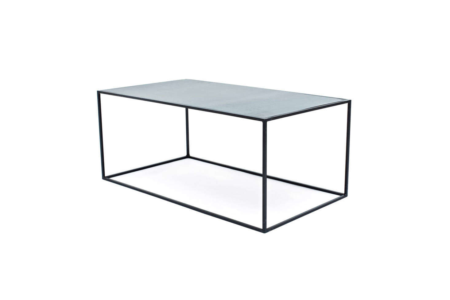 The Flatiron-Wrought Cube Coffee Table is made of natural steel; $5 at ABC Carpet & Home.