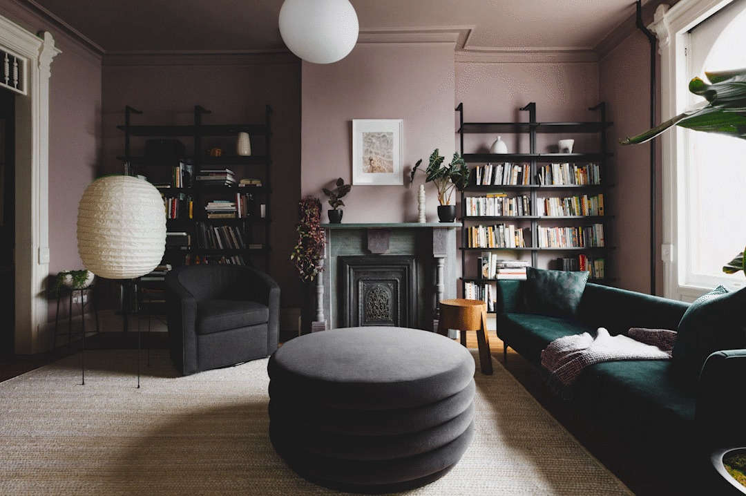 The room is flooded with natural light thanks to its 7.6-foot-tall, 6-foot-wide window. 