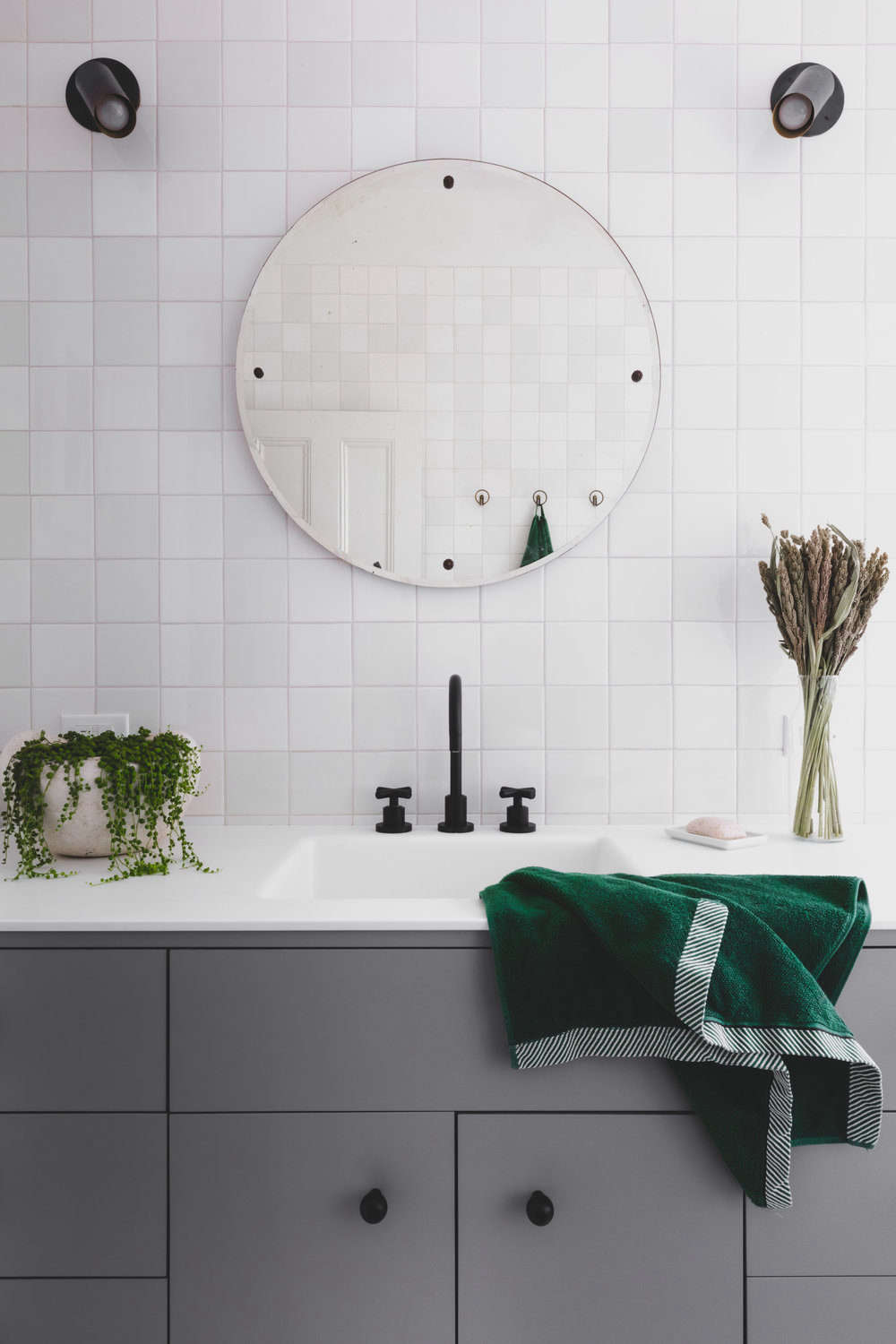 The walls are tiled in Daltile