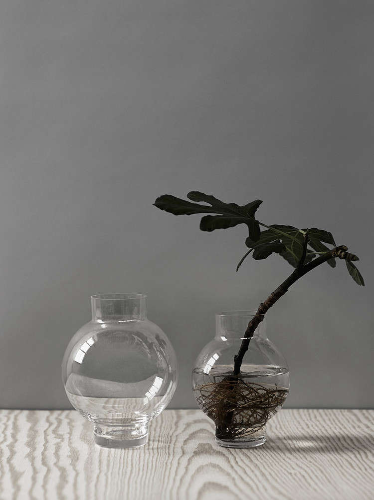 Tokyo, a pair of vases/candle holders for Skruf, were inspired by Japanese lanterns.