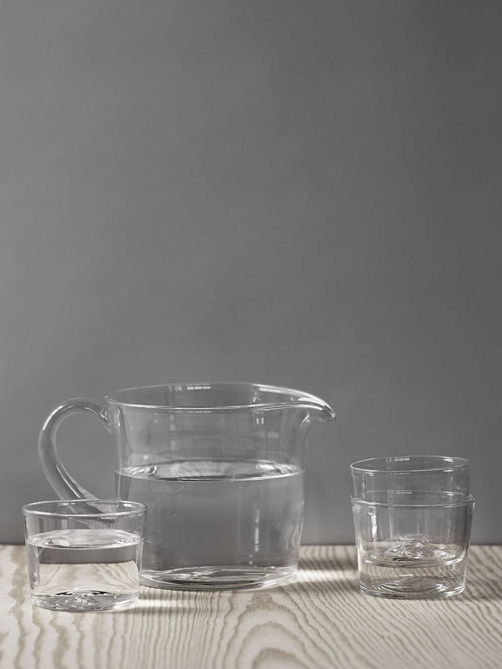 Carina designed the Balja series of simple robust jugs, wine, and water glasses for Skruf (available from Sweden Crystal).