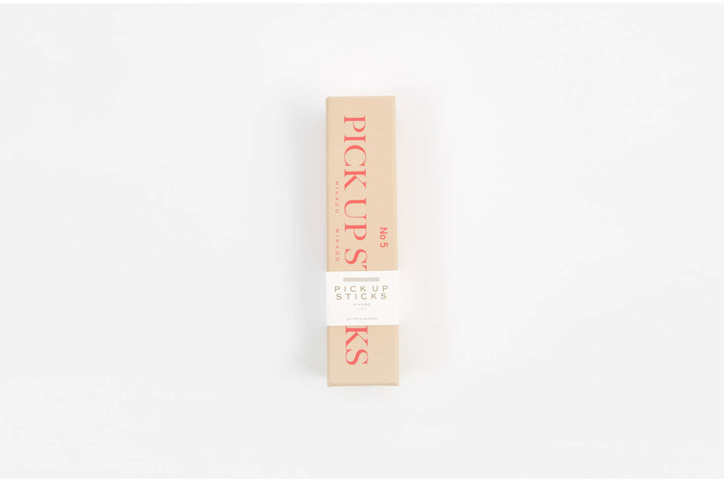 Continuing on the theme of pretty packaging, we like these nicely wrapped Pickup Sticks by Stockholm-based creative studio Printworks; $.70 from Goodhood London.