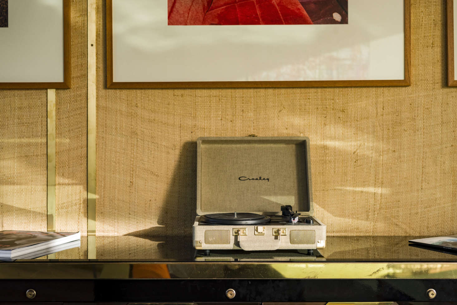 A vintage-inspired Crosley turntable.