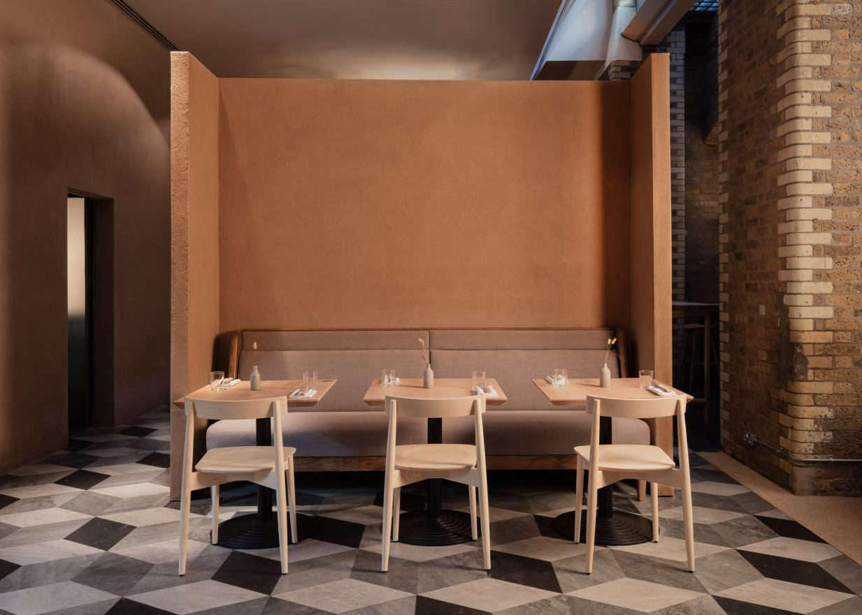 Kirkwood designed a partition between the bar and main dining area that can be moved to accommodate large events.