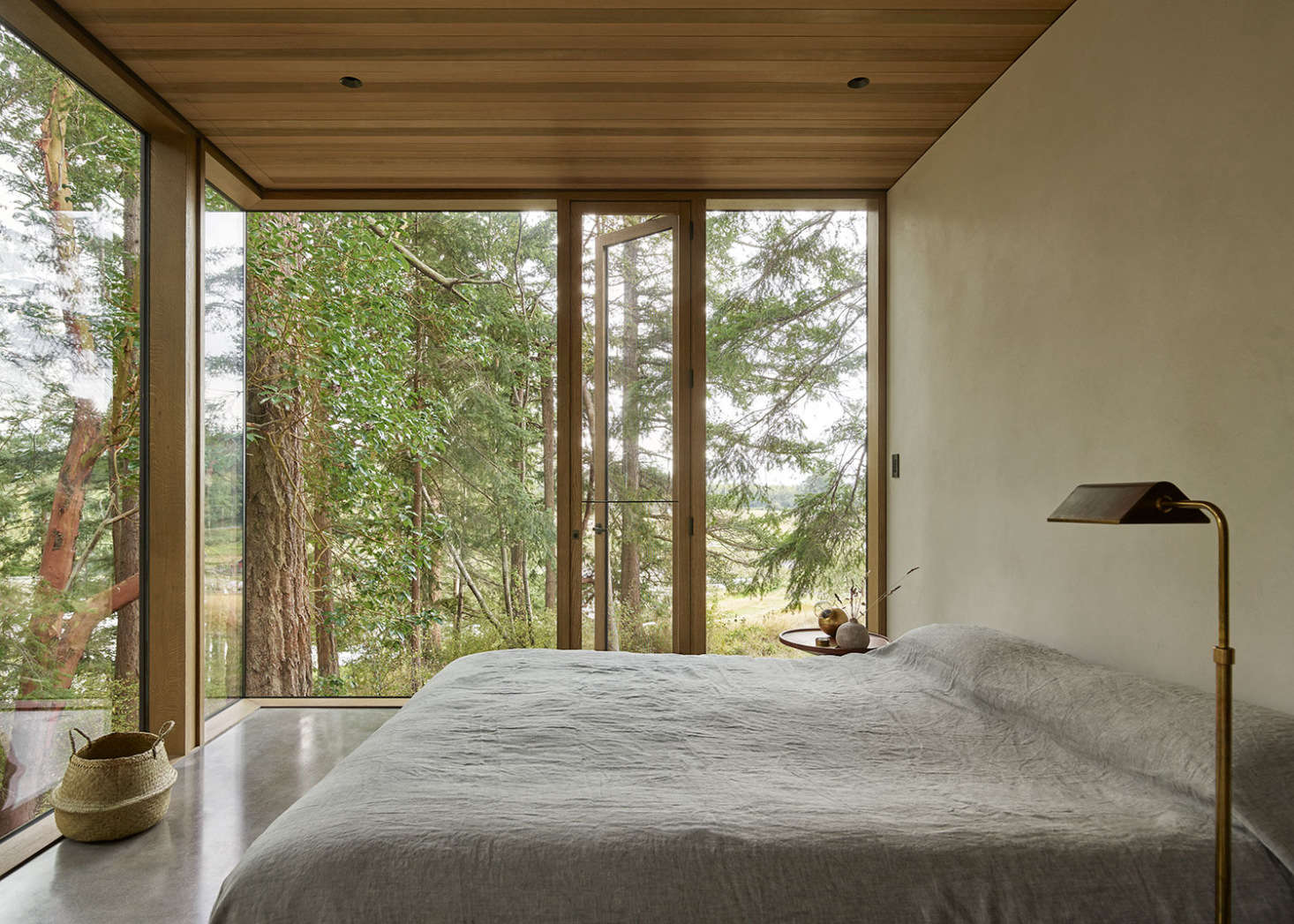 One of the bedrooms, simply decorated.