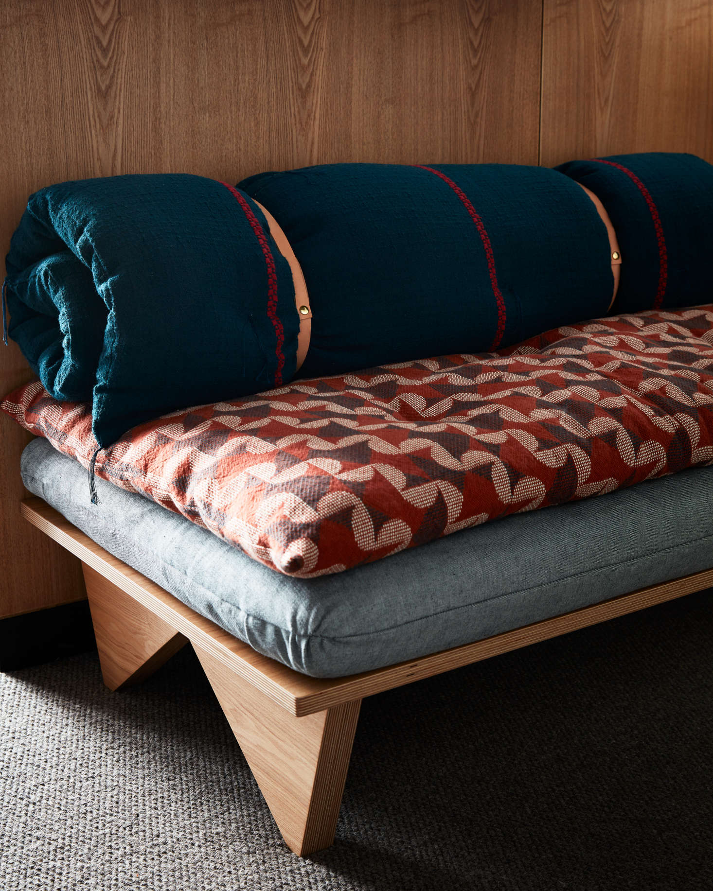 The Commune-designed daybeds are locally crafted. 