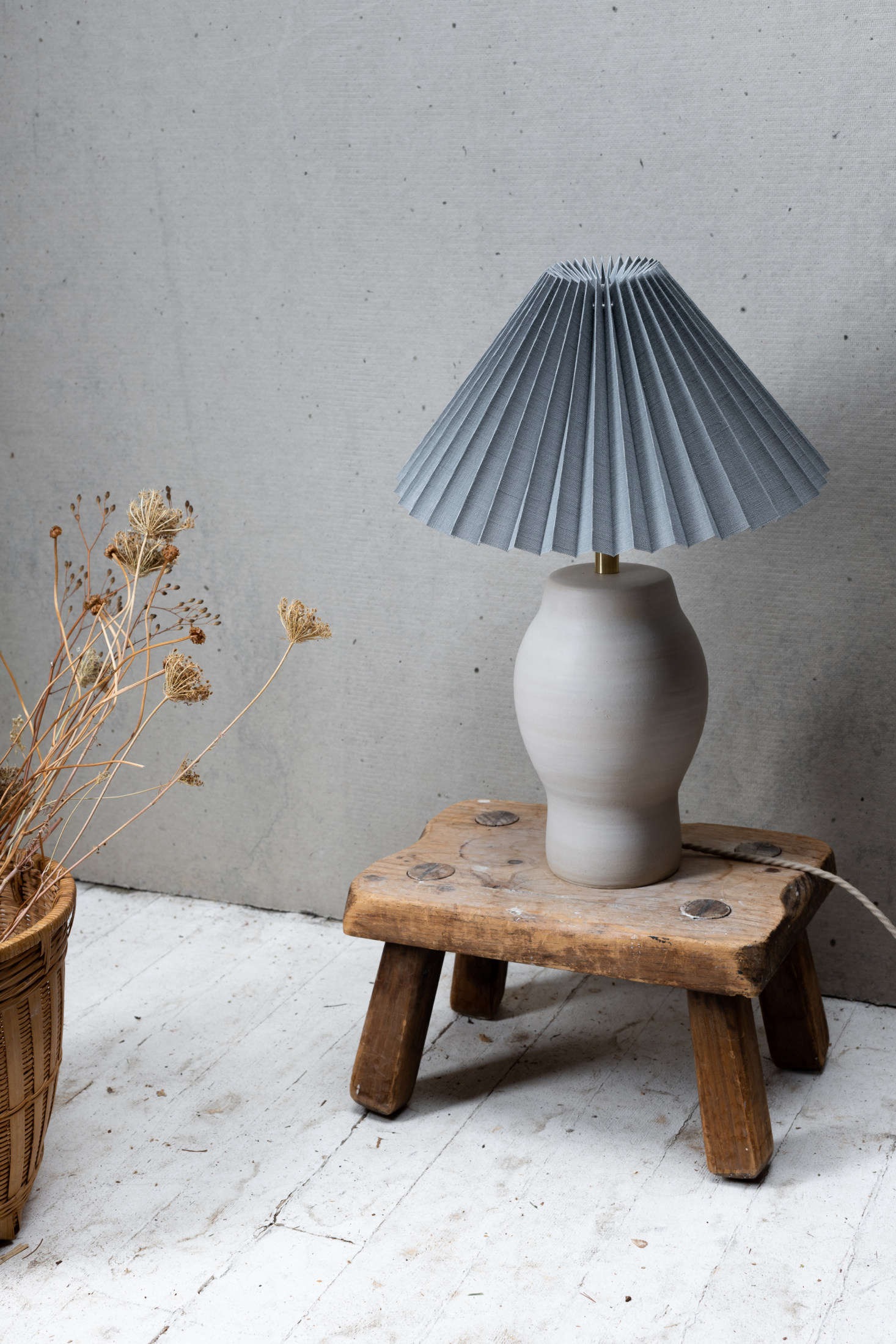 The Notary Lighting Collection #7 is handmade from sandy brown stoneware clay and has a soft matte clear glaze; $675.