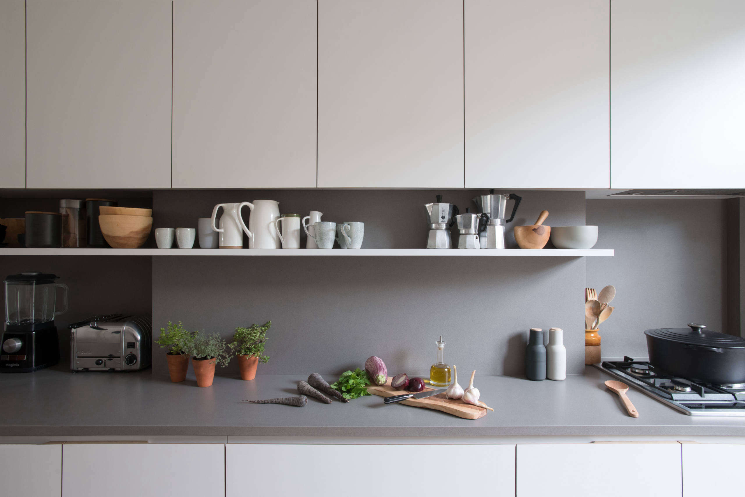 Maximum Storage And Workspace In A Streamlined Modern Galley Kitchen